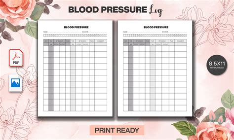 Printable Blood Pressure Log Book Graphic By Mehedi Hasan · Creative
