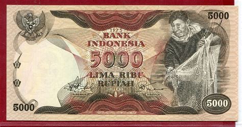 Maybe you would like to learn more about one of these? Indonesien 5000 Rupiah Rupees 1975 Bank of Indonesia unc ...