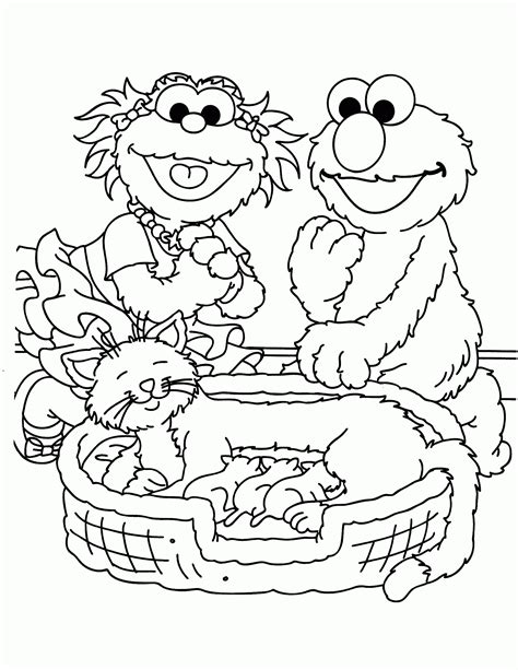 Sesame street coloring pages with zoe, grover, elmo, and many more! Sesame Street Coloring Pages For Toddlers - Coloring Home