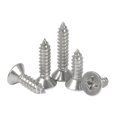 Flat Head Self Tapping Screws Stainless Steel M M Wkooa