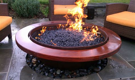 Custom Made Outdoor Gas Fire Pit By Sawdustandsteel