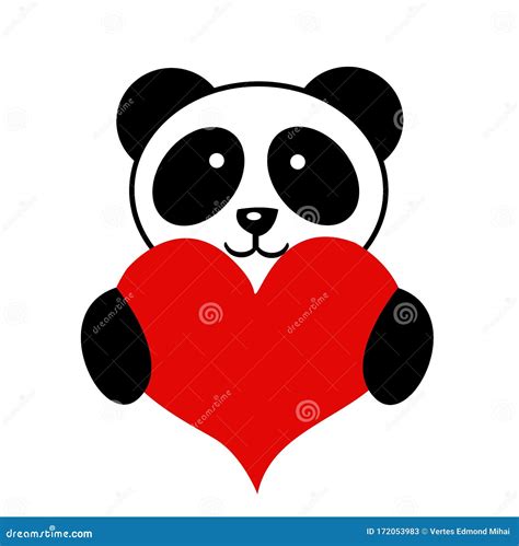 Cute Animal Panda Design Stock Vector Illustration Of Sign 172053983