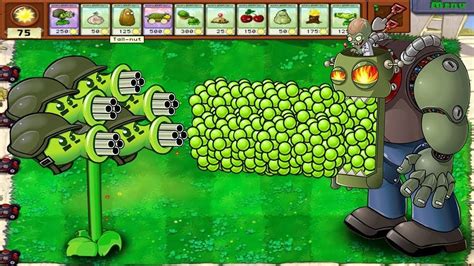 Gatling Pea Vs Giga Zomboss Gargantuar Plants Vs Zombies Epic Hack