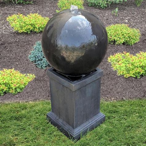 Classic Home And Garden Surrey Cement Sphere Fountain 11031 Bu The Home