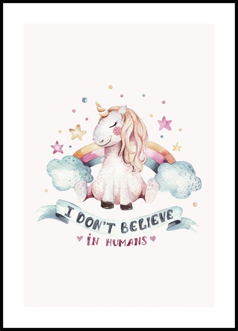 Unicorn Poster Decorate With Kids Prints Uk