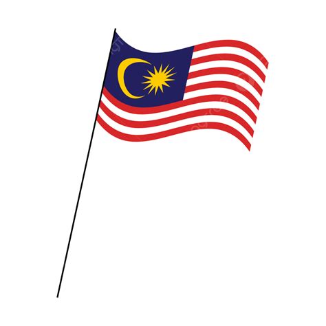 Waving Flag Of Malaysia On Transparent Background Malaysian Flag