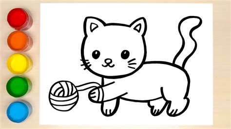 การ วาด รูป แมว วิธีการวาดแมว สมุดระบายสี How To Draw Cat