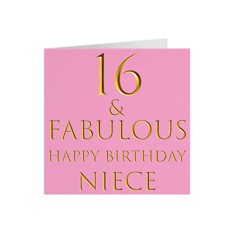 paper and party supplies 16th birthday card for niece for niece 16th birthday card niece 16th