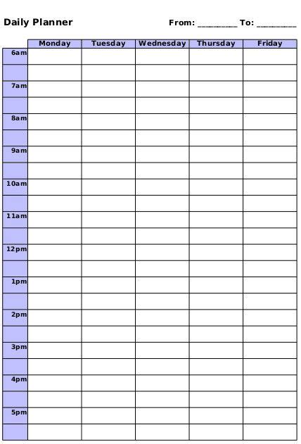 Microsoft Word Daily Planner Template Awesome Daily Planner
