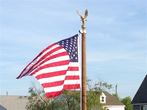 Flagpole Eagle Gold American Flag Pole Topper Aluminum 12 In Outdoor
