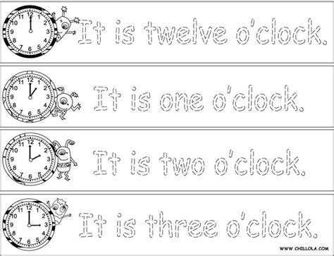 FREE ~ English Printouts for Children ~ Worksheet Time ~ Time in French ...