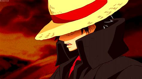 An Anime Character Wearing A Large Hat And Black Coat With Red Stripes