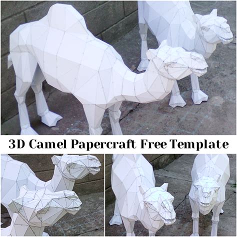 3d Camel Papercraft Free Template Free Download