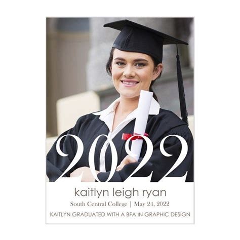 Personalized Photo Graduation Announcements Proud Graduate Vertical