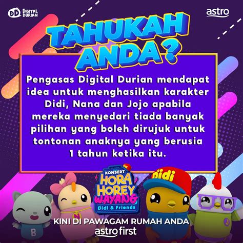 Konsert hora horey didi & friends is screened for the first time in cinemas nationwide. Didi & Friends Malaysia - Home | Facebook