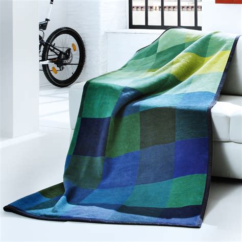 Shop Bocasa Blue Check Woven Throw Blanket Free Shipping On Orders