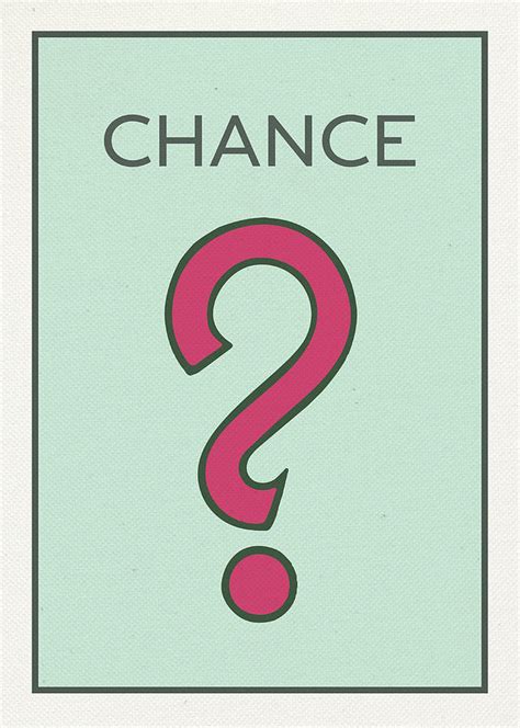 Monopoly chance cards template : Chance Vintage Monopoly Board Game Theme Card Mixed Media ...
