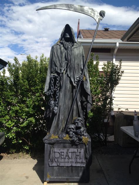 Grim Reaper Graveyard Statue 2014 Halloween Graveyard Halloween Tombstones Halloween Props Diy