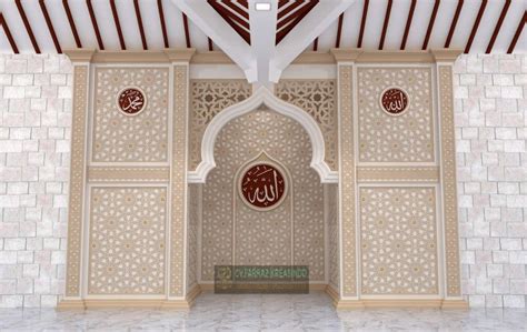 Motif Mihrab Grc Untuk Interior Masjid Farraz Visual Art