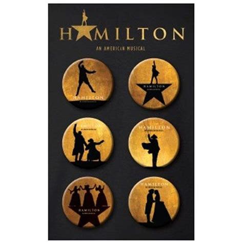 Hamilton Silhouette Button Set Ts For Hamilton Fans Musical