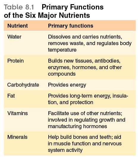 | try to avoid processed foods like i usually have main meal at about 4 p.m. The six categories of nutrients - Human Kinetics
