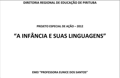 A INFÂNCIA E SUAS LINGUAGENS PDF Download grátis