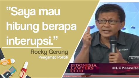 Sebelumnya ia juga pernah bekerja sebagai tdosen di universitas indonesia. Kata Kata Rocky Gerung - Katapos