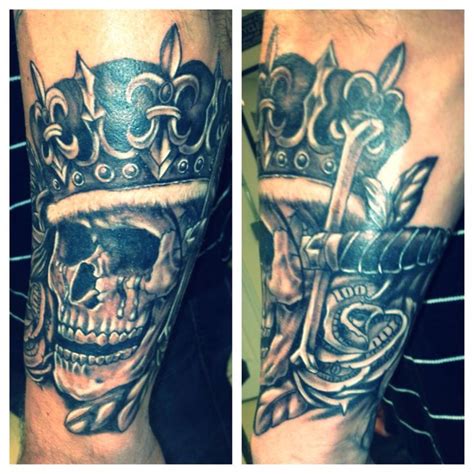 Maybe you would like to learn more about one of these? #skull #king #crown #tattoo #blackandgrey #AllAboutYouTattoo #RVA | Skull tattoos, Tattoos ...