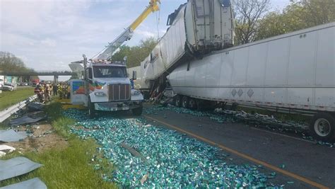Tractor Trailers Crash On Thruway Resulting In Serious Injury