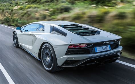 Download Wallpapers Lamborghini Aventador S 4k Rear View Sports