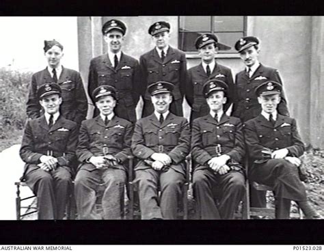 Group Portrait Of Raaf Pilots Outside B Flight Office Of No 462
