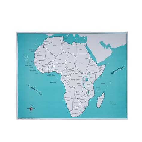 Labeled Africa Control Map Ljge007 1 By Leader Joy Montessori Usa