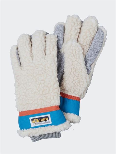 Buy Product Elmer Men S Em Wool Pile Fingers Conductive Gloves In Beige Blue