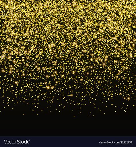 Gold Glitter Confetti Falling Golden Star Vector Image