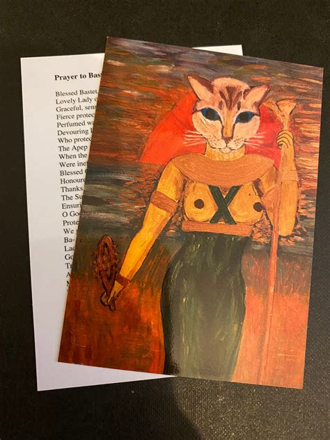 Bastet Prayer Card Or Print Etsy Uk