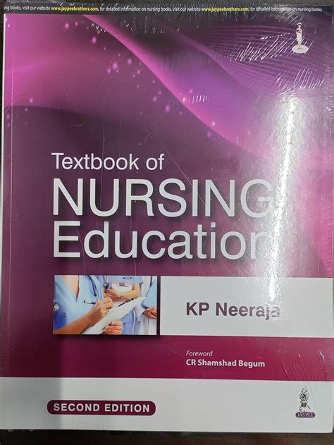 Textbook Of Nursing Education By Kp Neeraja Goodreads