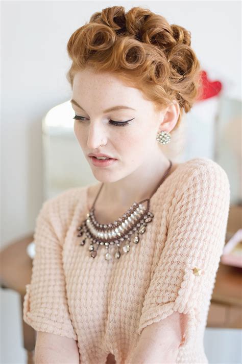Pin Curls Hair And Makeup By Emily Miller Vintage Hairstyles