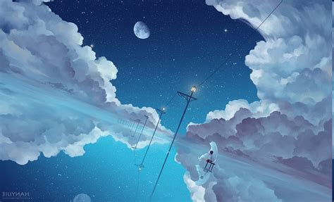 Anime Clouds Sky Wallpapers Hd Desktop And Mobile