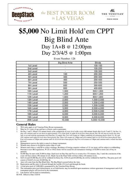 Event 126 5000 Cppt Big Blind Ante 2000000 Guarantee Day 1a