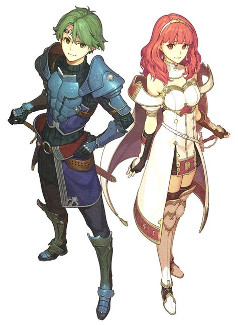 Alm And Celica Artwork From Fire Emblem Echoes Shadows Of Valentia