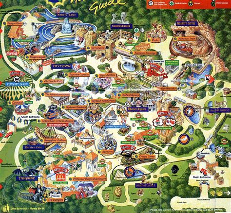 Theme Park Brochures Chessington World Of Adventures Map 1998
