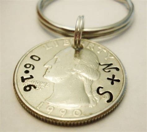 Your 25th wedding anniversary is the perfect time to present your wife with a beautiful diamond eternity band. 25th Anniversary Gift: 1994 QUARTER Keychain; Personalized ...