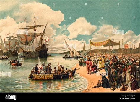 Die Abfahrt Von Vasco Da Gama Nach Indien Im Jahre 1497 Alfredo Roque