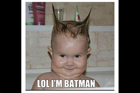 Hahahahahaim Batman Funny Baby Pictures Funny Babies Funny