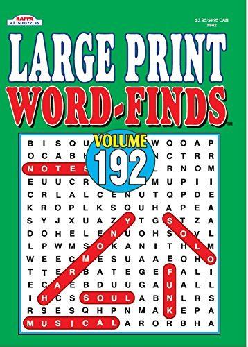 Large Print Word Finds Puzzle Book Word Search Volume 329 By Kappa