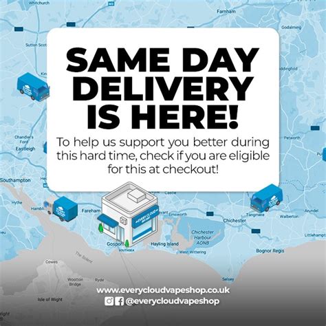Get your packages across town on time with fedex sameday® city. Our Same Day Delivery Service - Every Cloud Vape Shop