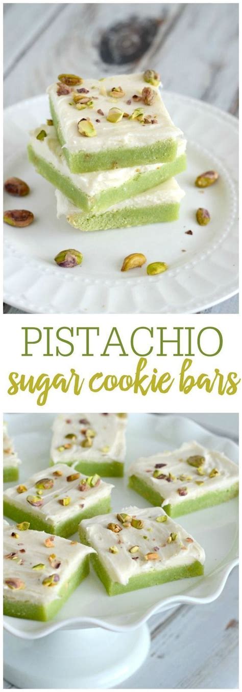 Pistachio Sugar Cookie Bars Snack Food