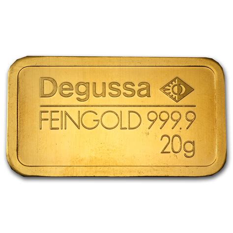 Buy 20 Gram Gold Bar Degussa Pressed Apmex