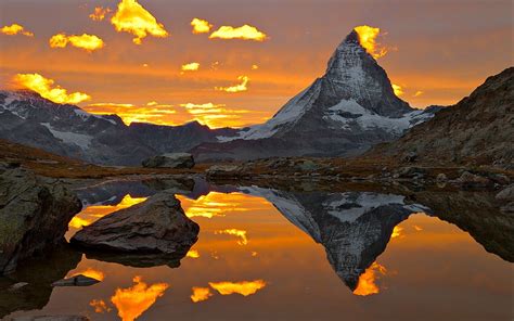Matterhorn Switzerland Matterhorn Sunset Wallpaper Switzerland