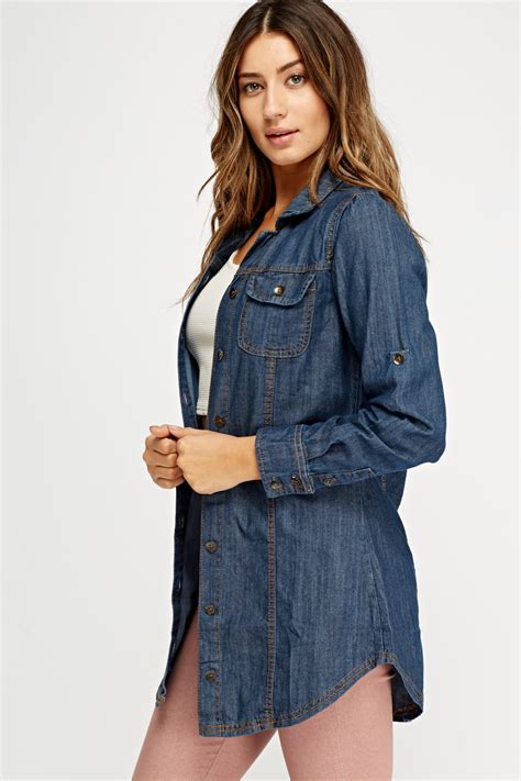 Longline Denim Jacket Just £5